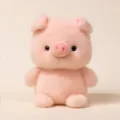 Cute pink plush pig toy desktop companion doll soft stuffed animal gift for kids and friends - Pig