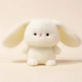 Cute white long-eared plush bunny toy, soft stuffed animal doll for desk decor and gifts. - Rabbit / 15cm (150-200g)