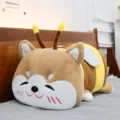 Cute bee Shiba Inu plush toy pillow, soft lying puppy doll cushion for girls gift. - Bee Shiba Inu / 35cm (0.3kg)