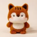 Cute brown and white plush toy doll desktop companion soft stuffed animal gift for kids. - Squirrel / 15cm (150-200g)