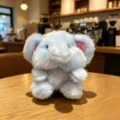 Niedlicher blauer Elefant Plüschtier Anhänger, weiche Stofftier Puppe für Rucksack. - Elefant / 10cm Größe