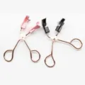 Magnetic eyelash curler with rose gold metal handle and plastic applicator tool for easy use - 8101 Metal Style / 8101 Pink Tip Rose Gold