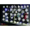 Christmas white snowflake window stickers, festive glass decals for holiday store decor 1pc - White A13