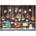 Festive Christmas window stickers and wall decals featuring Santa, snowman, and baubles for decor. - Colorful A30
