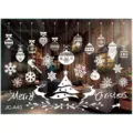 Christmas window stickers white snowflake wall decals holiday home decoration party decor - White A40