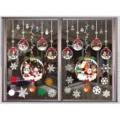 Christmas window stickers removable snowflakes santa window clings festive holiday decor glass - Colorful A54