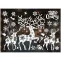 Christmas window stickers white snowflake reindeer decals holiday shop glass decor 88 - White A57
