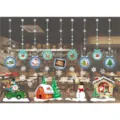 Christmas window stickers static cling decals holiday glass decorations Santa snowman snowflakes - Colorful 802
