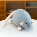 Cute gray rat plush toy doll soft stuffed mouse pillow for kids birthday gift bedroom decor - 35cm / Gray