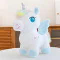 Simpatico peluche unicorno arc-en-ciel bambola di stoffa per regali di compleanno per ragazze. - Blu onirico / 23cm