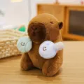 Juguete de peluche capibara muneca marron con variante de raqueta de tenis, muneco suave tierno. - Carpincho de Béisbol / 19cm