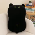 Black cat plush pillow cute cartoon animal cushion soft stuffed toy for sofa home decor - 35*55cm (0.7kg) / Black Cat