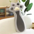 Cute grey cat paw long plush pillow soft stuffed toy for sofa bedroom comfort relaxing cushion - 70 cm / Gray