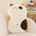 Cartoon cat plush pillow cute animal bolster soft cushion variant in white and brown color. - 35*55cm (0.7kg) / Spotted Cat