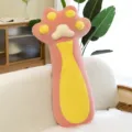 Cute pink cat paw long plush pillow soft stuffed animal cushion for bed sofa home gift - 70 cm / Pink