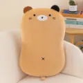 Cute cartoon animal plush bolster pillow for sofa office nap soft stuffed toy home decor - 35*55cm (0.7kg) / Brown Cat