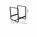 Pequeño soporte de platos de metal negro organizador de cocina compacto 12x11.5x14cm - S / Negro