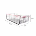 Under shelf storage basket black wire hanging rack cabinet organizer wire basket for home - Extra Large / Black