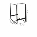 Scolapiatti in metallo nero supporto per organizzatore di cucina 20x16cm casa nuovo - Taglia L / Nero