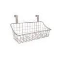 Small champagne hanging storage basket, metal wire bedside organizer for dorm room. - S / Small Champagne Silver