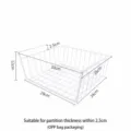 Cestino Portaoggetti Sotto Mensola in Metallo Bianco Piccolo Organizer per Armadio Cucina - Taglia S / Bianco