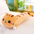 Cute long cat plush toy cute sleeping pillow soft stuffed doll gift for girls variant - 50cm / Tan