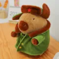 Lindo peluche de carpincho con abrigo militar y gorro suave muñeco de peluche regalo - Carpincho con abrigo militar / 28cm (0.3kg)