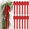 Set of 12 premium red velvet Christmas bows for tree garland and holiday home decoration - 6 Pieces / Pack / Red