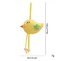 Yellow felt bird Easter chick hanging decoration with floral button and beads - Yellow Bird
