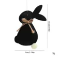 Black felt rabbit hanging ornament for Easter festival decoration 10cm height 3g - Black Rabbit