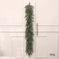 135cm artificial pine garland hanging decoration for Christmas home and window wall display - 3D Two-Tone Pine Cone PE 135cm