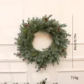 Τεχνητό χριστουγεννιάτικο στεφάνι 40cm με κουκουνάρια για διακόσμηση - Στερεοφωνικό Δίχρωμο Κουκουνάρι PE 40cm