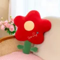 Cute red flower plush pillow, soft cushion for sofa and bed, lovely home decor gift. - 40CM / Red