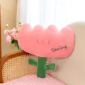 Cute tulip plush pillow soft stuffed flower cushion for sofa bed cozy home decor gift - 40CM / Pink