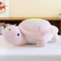 Cute pink turtle plush toy with fried egg shell pattern, soft hugging pillow variant. - Pink / 35cm (0.25kg)