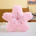 Pink cherry blossom plush pillow, soft cute flower cushion for sofa, bedroom, and home decor. - 38 cm / Pink