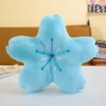 Cute blue cherry blossom plush pillow, soft flower cushion for home sofa and bedroom decor. - 38 cm / Blue