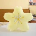 Yellow cherry blossom plush pillow, soft flower cushion for home decor, cute sofa decor. - 38 cm / Yellow
