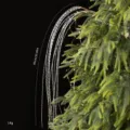 Silver decorative Christmas tree spray with 85cm length and delicate hanging strands - Silver 85cm