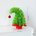 Mini árbol de Navidad torcido verde con bola roja, decoración de mesa de 30 cm - Árbol de Navidad Curvado / 30cm / Verde Manzana
