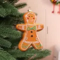 Gingerbread man Christmas ornament 14x10cm hanging on a tree branch - OPP Bag / Gingerbread Man Girl