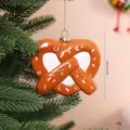 Heart-shaped pretzel Christmas tree ornament with colorful sprinkles hanging decor - OPP Bag / Heart Pretzel