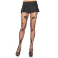 Bas résille tête de mort et toile d'araignée d'Halloween avec jupe noire variante cosplay. - M / Bas / Chaussettes Résille 8200 Seules