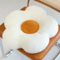 Grazioso cuscino in peluche girasole morbido cuscino da pavimento per divano auto soggiorno - 35x35CM / Bianco