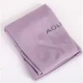 Detailed view of the soft purple ice silk cooling arm sleeves texture and fabric weave. - One Size / Purple