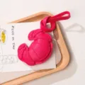 Levendig roze PU-lederen croissant tasbedel met getextureerde afwerking en bijpassende riem - Rozerood