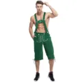 Costume Lederhosen Homme Oktoberfest Vert Short Bretelles Traditionnel Fete De La Biere - M / Bas / Vert