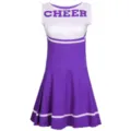 Costume de pom-pom girl sexy pour femme adulte, robe de danse sans manches violet blanc. - Taille unique / Robes / Violet