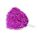 Metallic cheerleader pom poms with plastic handle for party sports dance stage performance - Cheerleader Pompoms / Rose Red