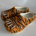 Tiger stripe fuzzy claw slippers with silver metal accents for cozy indoor fashion wear - 36-37 (US 5-6) / Tiger Print
